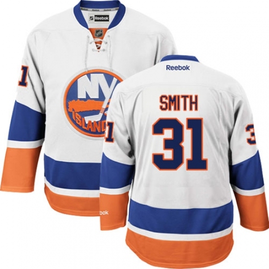Women's Reebok New York Islanders #31 Billy Smith Authentic White Away NHL Jersey Women's Reebok New York Islanders #31 Billy Smith Authentic White Away NHL Jersey