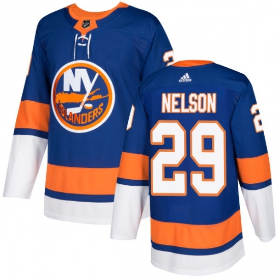 Men's Adidas New York Islanders #29 Brock Nelson Authentic Royal Blue Home NHL Jersey Men's Adidas New York Islanders #29 Brock Nelson Authentic Royal Blue Home NHL Jersey