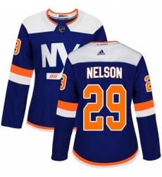 Women's Adidas New York Islanders #29 Brock Nelson Premier Blue Alternate NHL Jersey