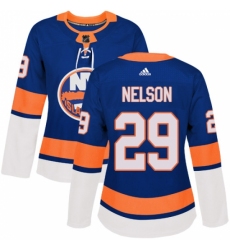 Women's Adidas New York Islanders #29 Brock Nelson Premier Royal Blue Home NHL Jersey