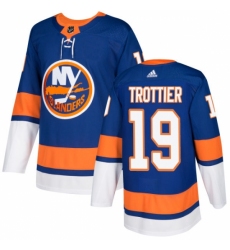 Men's Adidas New York Islanders #19 Bryan Trottier Authentic Royal Blue Home NHL Jersey