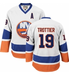 Men's CCM New York Islanders #19 Bryan Trottier Authentic White Throwback NHL Jersey