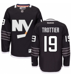 Men's Reebok New York Islanders #19 Bryan Trottier Authentic Black Third NHL Jersey