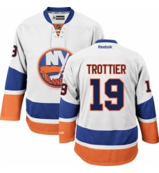 Men's Reebok New York Islanders #19 Bryan Trottier Authentic White Away NHL Jersey