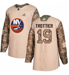 Youth Adidas New York Islanders #19 Bryan Trottier Authentic Camo Veterans Day Practice NHL Jersey