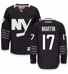 Men's Reebok New York Islanders #17 Matt Martin Premier Black Third NHL Jersey