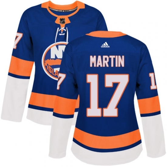 Women's Adidas New York Islanders #17 Matt Martin Authentic Royal Blue Home NHL Jersey Women's Adidas New York Islanders #17 Matt Martin Authentic Royal Blue Home NHL Jersey