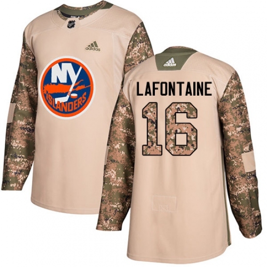 Men's Adidas New York Islanders #16 Pat LaFontaine Authentic Camo Veterans Day Practice NHL Jersey Men's Adidas New York Islanders #16 Pat LaFontaine Authentic Camo Veterans Day Practice NHL Jersey