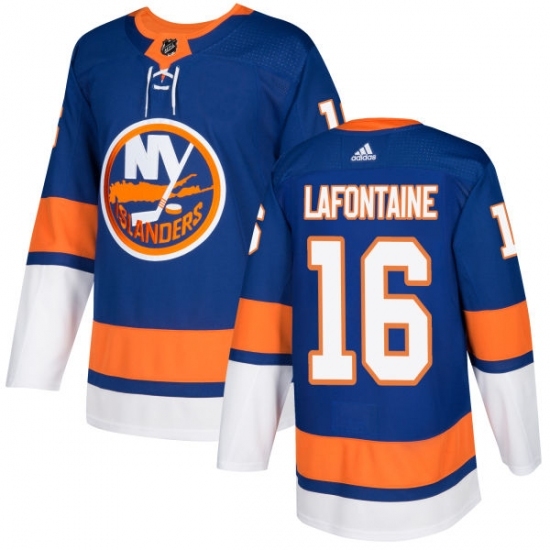 Men's Adidas New York Islanders #16 Pat LaFontaine Authentic Royal Blue Home NHL Jersey Men's Adidas New York Islanders #16 Pat LaFontaine Authentic Royal Blue Home NHL Jersey
