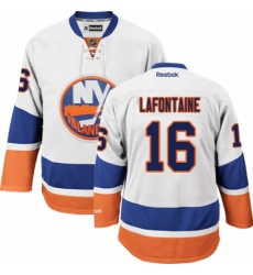 Men's Reebok New York Islanders #16 Pat LaFontaine Authentic White Away NHL Jersey
