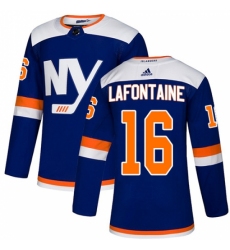 Youth Adidas New York Islanders #16 Pat LaFontaine Premier Blue Alternate NHL Jersey