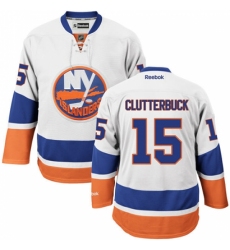 Youth Reebok New York Islanders #15 Cal Clutterbuck Authentic White Away NHL Jersey Youth Reebok New York Islanders #15 Cal Clutterbuck Authentic White Away NHL Jersey