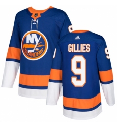 Men's Adidas New York Islanders #9 Clark Gillies Authentic Royal Blue Home NHL Jersey