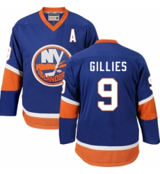 Men's CCM New York Islanders #9 Clark Gillies Authentic Baby Blue Throwback NHL Jersey