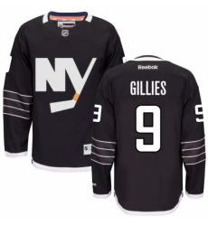 Men's Reebok New York Islanders #9 Clark Gillies Premier Black Third NHL Jersey