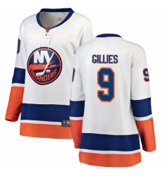Women's New York Islanders #9 Clark Gillies Fanatics Branded White Away Breakaway NHL Jersey