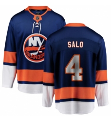 Men's New York Islanders #4 Robin Salo Fanatics Branded Royal Blue Home Breakaway NHL Jersey