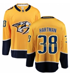 Men's Nashville Predators #38 Ryan Hartman Fanatics Branded Gold Home Breakaway NHL Jersey