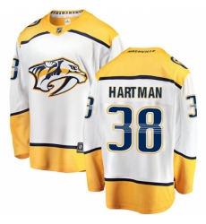 Men's Nashville Predators #38 Ryan Hartman Fanatics Branded White Away Breakaway NHL Jersey