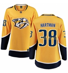 Women's Nashville Predators #38 Ryan Hartman Fanatics Branded Gold Home Breakaway NHL Jersey