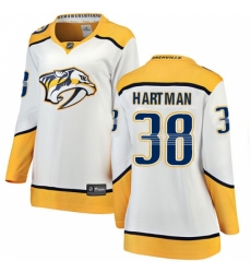 Women's Nashville Predators #38 Ryan Hartman Fanatics Branded White Away Breakaway NHL Jersey