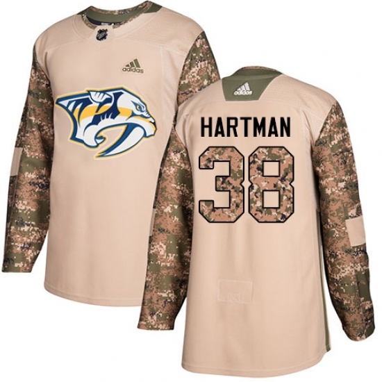 Youth Adidas Nashville Predators #38 Ryan Hartman Authentic Camo Veterans Day Practice NHL Jersey Youth Adidas Nashville Predators #38 Ryan Hartman Authentic Camo Veterans Day Practice NHL Jersey