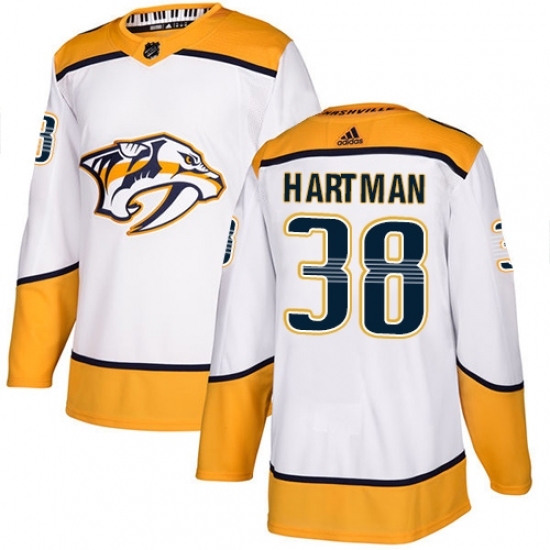 Youth Adidas Nashville Predators #38 Ryan Hartman Authentic White Away NHL Jersey Youth Adidas Nashville Predators #38 Ryan Hartman Authentic White Away NHL Jersey