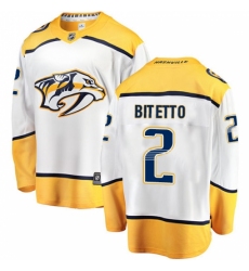 Youth Nashville Predators #2 Anthony Bitetto Fanatics Branded White Away Breakaway NHL Jersey Youth Nashville Predators #2 Anthony Bitetto Fanatics Branded White Away Breakaway NHL Jersey