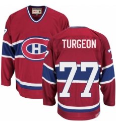 Men's CCM Montreal Canadiens #77 Pierre Turgeon Premier Red Throwback NHL Jersey
