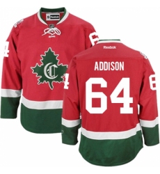 Men's Reebok Montreal Canadiens #64 Jeremiah Addison Authentic Red New CD NHL Jersey