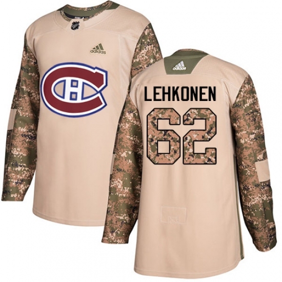 Men's Adidas Montreal Canadiens #62 Artturi Lehkonen Authentic Camo Veterans Day Practice NHL Jersey Men's Adidas Montreal Canadiens #62 Artturi Lehkonen Authentic Camo Veterans Day Practice NHL Jersey