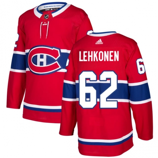 Men's Adidas Montreal Canadiens #62 Artturi Lehkonen Authentic Red Home NHL Jersey Men's Adidas Montreal Canadiens #62 Artturi Lehkonen Authentic Red Home NHL Jersey
