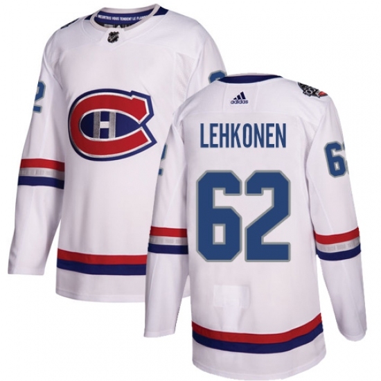 Youth Adidas Montreal Canadiens #62 Artturi Lehkonen Authentic White 2017 100 Classic NHL Jersey Youth Adidas Montreal Canadiens #62 Artturi Lehkonen Authentic White 2017 100 Classic NHL Jersey