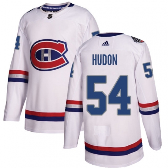 Men's Adidas Montreal Canadiens #54 Charles Hudon Authentic White 2017 100 Classic NHL Jersey Men's Adidas Montreal Canadiens #54 Charles Hudon Authentic White 2017 100 Classic NHL Jersey