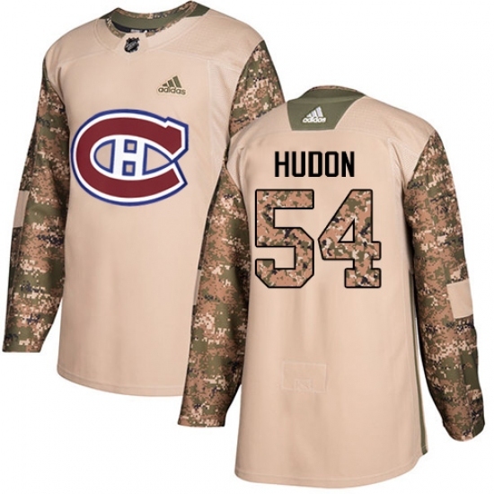 Youth Adidas Montreal Canadiens #54 Charles Hudon Authentic Camo Veterans Day Practice NHL Jersey Youth Adidas Montreal Canadiens #54 Charles Hudon Authentic Camo Veterans Day Practice NHL Jersey