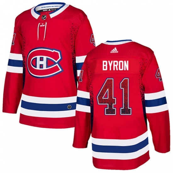 Men's Adidas Montreal Canadiens #41 Paul Byron Authentic Red Drift Fashion NHL Jersey Men's Adidas Montreal Canadiens #41 Paul Byron Authentic Red Drift Fashion NHL Jersey