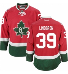 Men's Reebok Montreal Canadiens #39 Charlie Lindgren Authentic Red New CD NHL Jersey