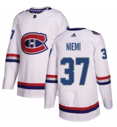 Men's Adidas Montreal Canadiens #37 Antti Niemi Authentic White 2017 100 Classic NHL Jersey Men's Adidas Montreal Canadiens #37 Antti Niemi Authentic White 2017 100 Classic NHL Jersey