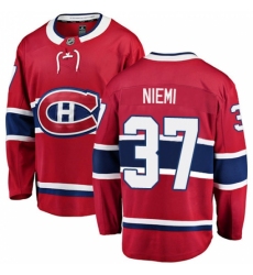 Men's Montreal Canadiens #37 Antti Niemi Authentic Red Home Fanatics Branded Breakaway NHL Jersey Men's Montreal Canadiens #37 Antti Niemi Authentic Red Home Fanatics Branded Breakaway NHL Jersey