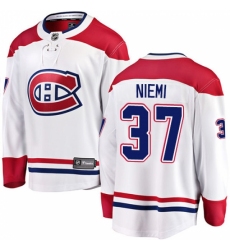 Men's Montreal Canadiens #37 Antti Niemi Authentic White Away Fanatics Branded Breakaway NHL Jersey Men's Montreal Canadiens #37 Antti Niemi Authentic White Away Fanatics Branded Breakaway NHL Jersey