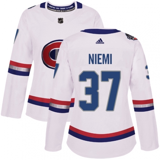Women's Adidas Montreal Canadiens #37 Antti Niemi Authentic White 2017 100 Classic NHL Jersey Women's Adidas Montreal Canadiens #37 Antti Niemi Authentic White 2017 100 Classic NHL Jersey
