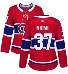 Women's Adidas Montreal Canadiens #37 Antti Niemi Premier Red Home NHL Jersey Women's Adidas Montreal Canadiens #37 Antti Niemi Premier Red Home NHL Jersey
