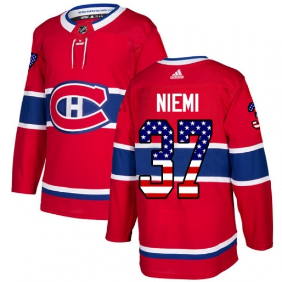 Youth Adidas Montreal Canadiens #37 Antti Niemi Authentic Red USA Flag Fashion NHL Jersey Youth Adidas Montreal Canadiens #37 Antti Niemi Authentic Red USA Flag Fashion NHL Jersey