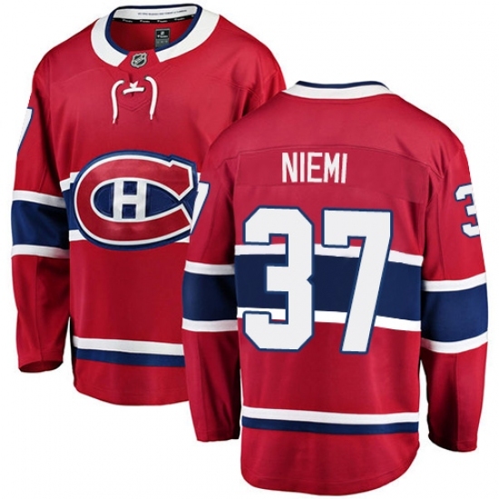 Youth Montreal Canadiens #37 Antti Niemi Authentic Red Home Fanatics Branded Breakaway NHL Jersey Youth Montreal Canadiens #37 Antti Niemi Authentic Red Home Fanatics Branded Breakaway NHL Jersey