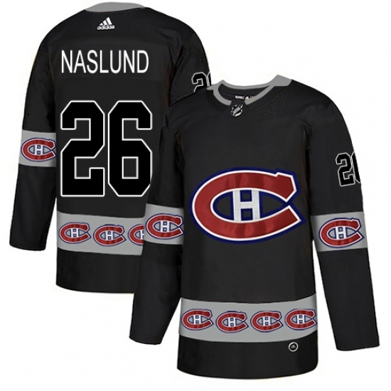 Men's Adidas Montreal Canadiens #26 Mats Naslund Authentic Black Team Logo Fashion NHL Jersey Men's Adidas Montreal Canadiens #26 Mats Naslund Authentic Black Team Logo Fashion NHL Jersey