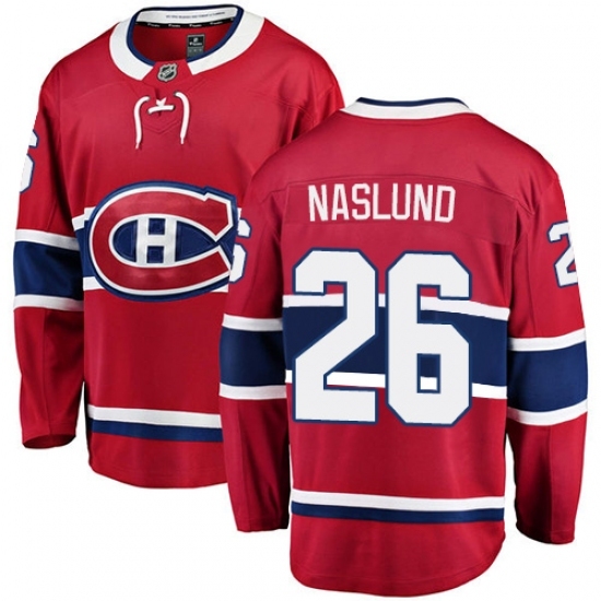 Youth Montreal Canadiens #26 Mats Naslund Authentic Red Home Fanatics Branded Breakaway NHL Jersey Youth Montreal Canadiens #26 Mats Naslund Authentic Red Home Fanatics Branded Breakaway NHL Jersey