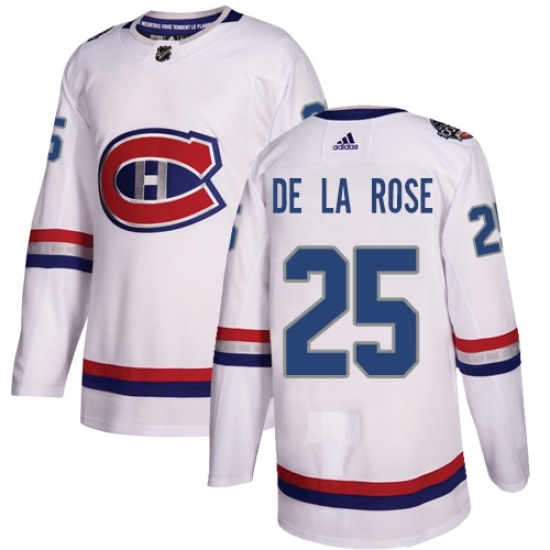 Youth Adidas Montreal Canadiens #25 Jacob de la Rose Authentic White 2017 100 Classic NHL Jersey Youth Adidas Montreal Canadiens #25 Jacob de la Rose Authentic White 2017 100 Classic NHL Jersey
