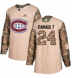 Men's Adidas Montreal Canadiens #24 Phillip Danault Authentic Camo Veterans Day Practice NHL Jersey