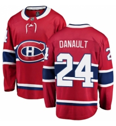 Men's Montreal Canadiens #24 Phillip Danault Authentic Red Home Fanatics Branded Breakaway NHL Jersey