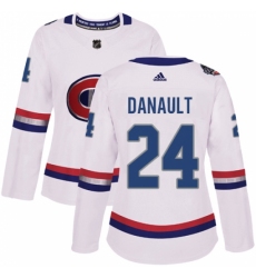 Women's Adidas Montreal Canadiens #24 Phillip Danault Authentic White 2017 100 Classic NHL Jersey